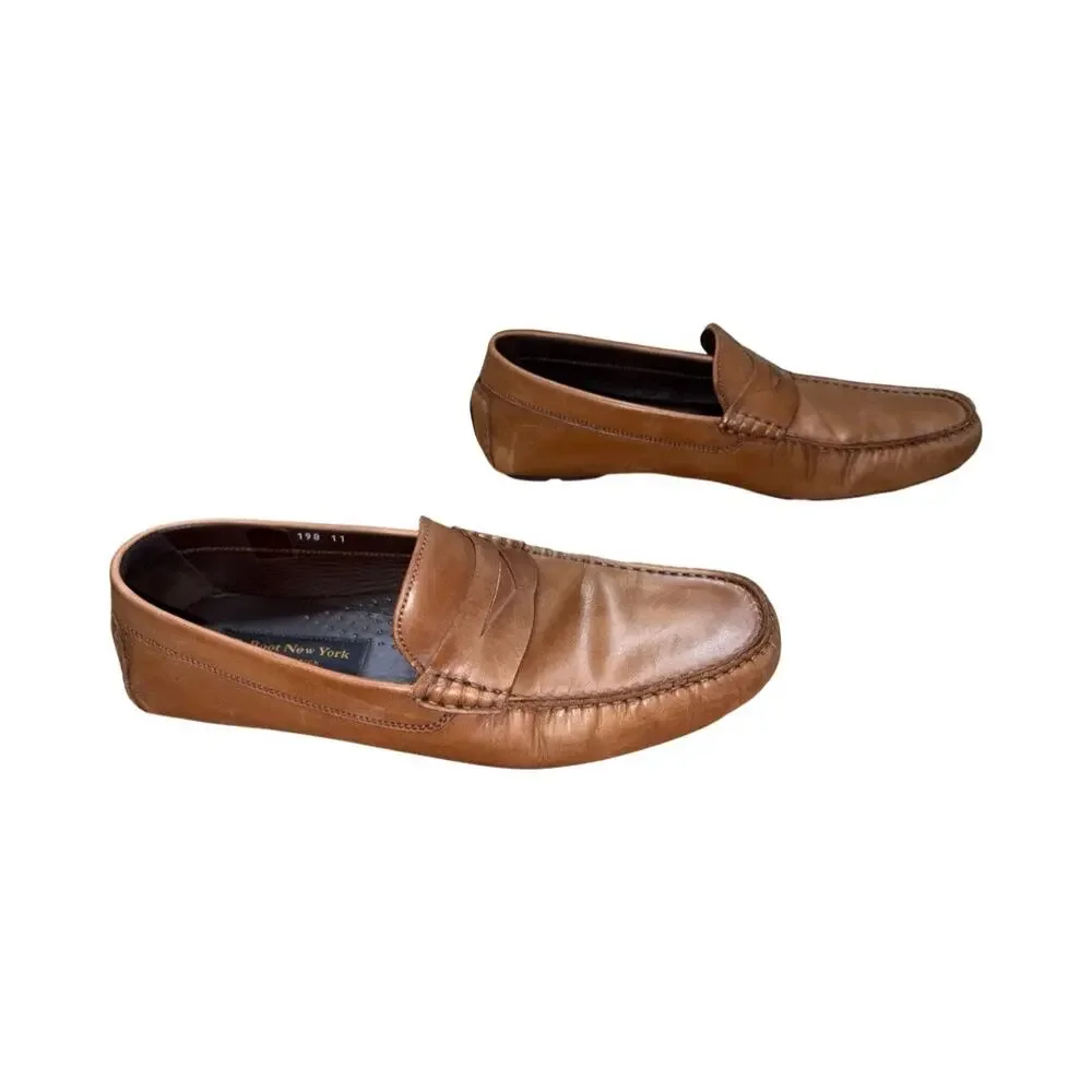 To Boot New York Adam Derrick Brown Leather Penny Loafers   Size: 11